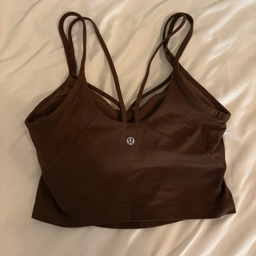 Lululemon Brown Ribbed V-Neck Cami Top Size 6! Worn once!